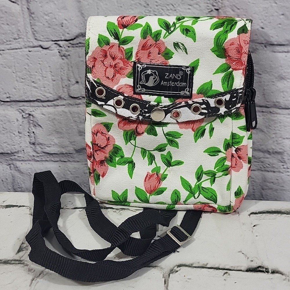 Zand Amsterdam Crossbody Bag Cotton‎ Rose Floral Mini Purse
